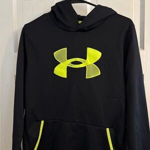 Under Armour Black Hoodie with Neon Logo